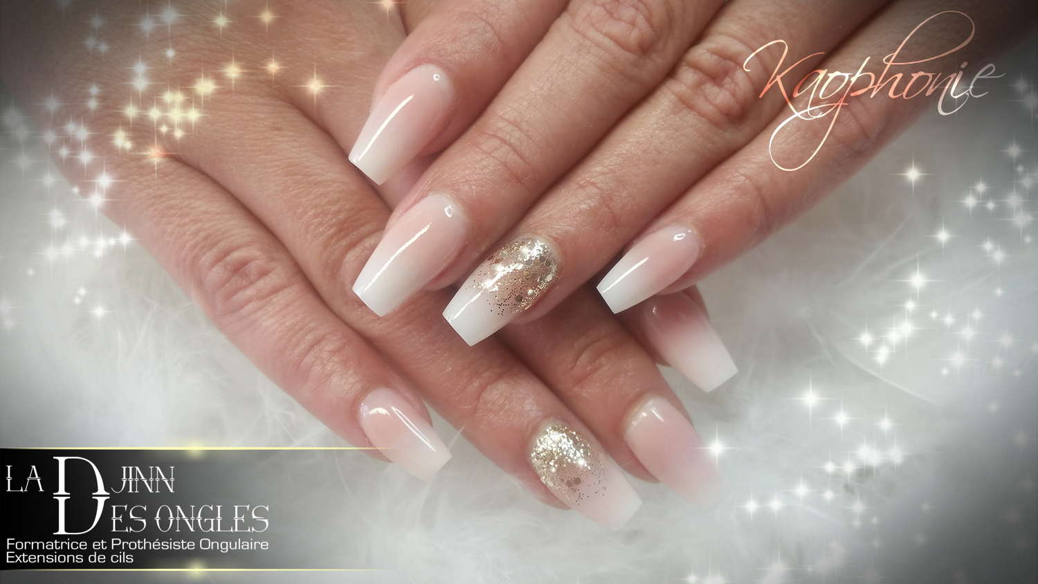 Golden Babyboomer Et Dégradé De Paillettes La Djinn Des Ongles